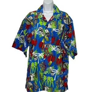 GB Design Lab Colorful Money Button Shirt NWT